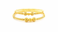 Pair Of 22ct Gold Openable Bangles With Intricate Filigree Design And Screw Fitting.