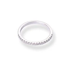 Platinum Diamond Half-Eternity Band LR-6702 -Shiny Jewelry Hub PlatinumDiamondHalf EternityBandLR 6702 1