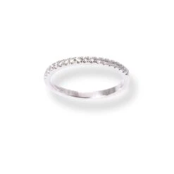 Platinum Diamond Half-Eternity Band LR-6702 -Shiny Jewelry Hub PlatinumDiamondHalf EternityBandLR 6702 2