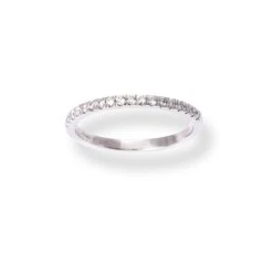 Platinum Diamond Half-Eternity Band LR-6702 -Shiny Jewelry Hub PlatinumDiamondHalf EternityBandLR 6702 4