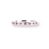 Platinum Diamond & Ruby Half-Eternity Band LR-6669