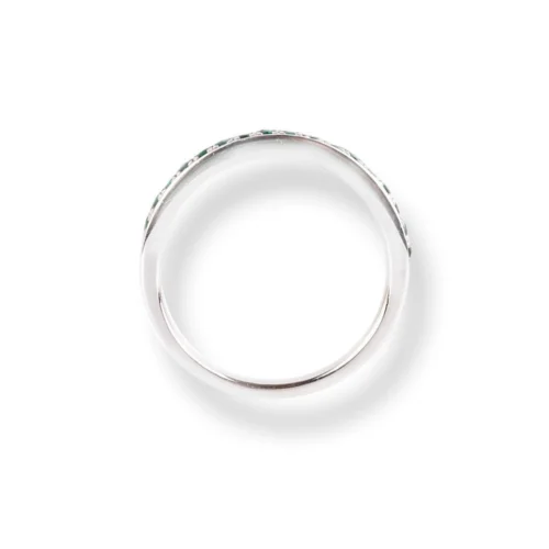 Platinum Emerald Half-Eternity Band LR-6671 7 Platinum Emerald Half-Eternity Band LR-6671 -Shiny Jewelry Hub PlatinumEmeraldHalf EternityBandLR 6671 3