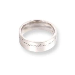 Platinum Gents 'I Love You' Engraved Wedding Band GR-4739 -Shiny Jewelry Hub PlatinumGents ILoveYou EngravedWeddingBandGR 4739 1
