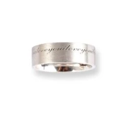 Platinum Gents 'I Love You' Engraved Wedding Band GR-4739 -Shiny Jewelry Hub PlatinumGents ILoveYou EngravedWeddingBandGR 4739 2