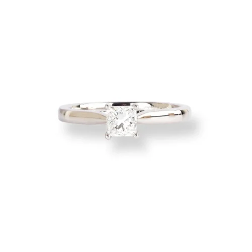 Platinum Princess Cut Solitaire Diamond Ring LR-6652