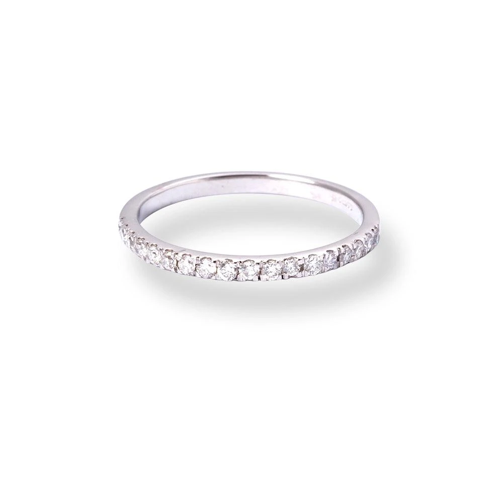 Platinum Round Brilliant Cut Diamond Claw Set Half-Eternity Band LR-6700 1 Platinum Round Brilliant Cut Diamond Claw Set Half-Eternity Band LR-6700