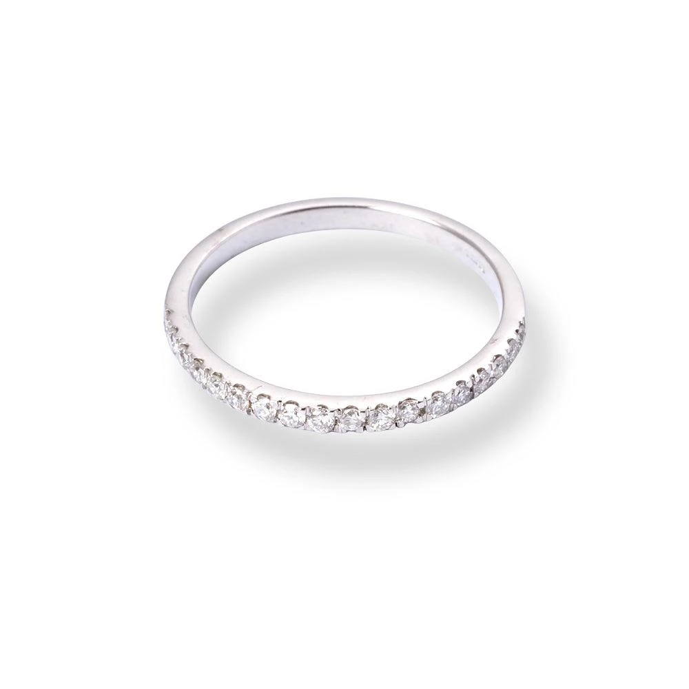 Platinum Round Brilliant Cut Diamond Claw Set Half-Eternity Band LR-6700 2 Platinum Round Brilliant Cut Diamond Claw Set Half-Eternity Band LR-6700 - Image 2