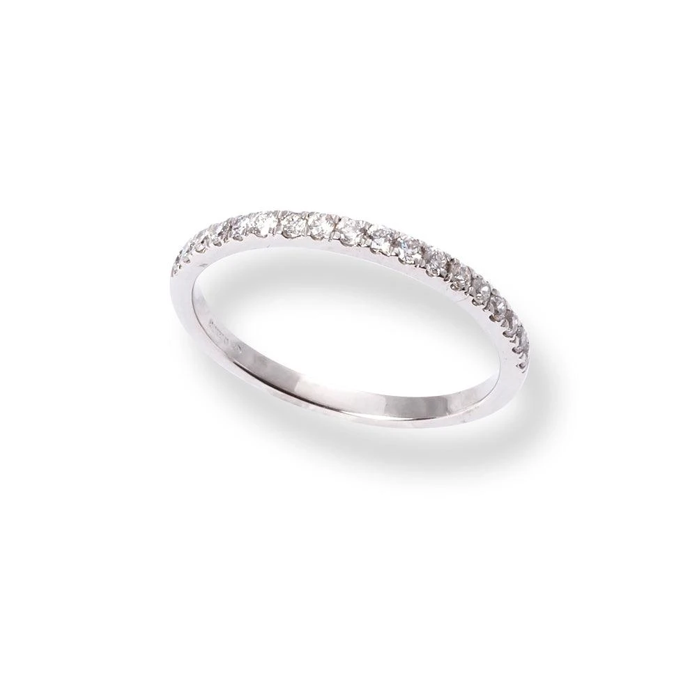 Platinum Round Brilliant Cut Diamond Claw Set Half-Eternity Band LR-6700 3 Platinum Round Brilliant Cut Diamond Claw Set Half-Eternity Band LR-6700 - Image 3