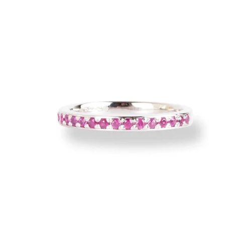 Platinum Ruby Half-Eternity Band LR-6670