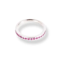 Platinum Ruby Half-Eternity Band LR-6670 6 Platinum Ruby Half-Eternity Band LR-6670 -Shiny Jewelry Hub PlatinumRubyHalf EternityBandLR 6670 1