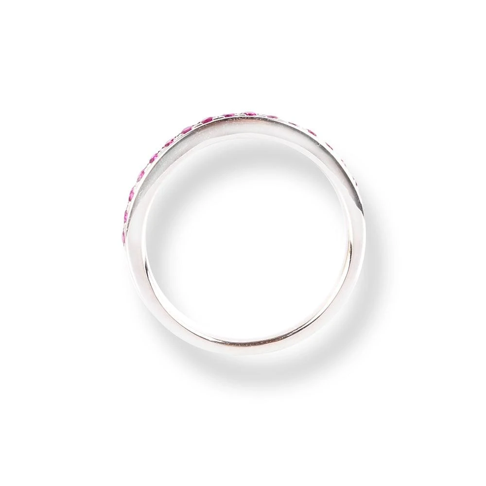 Platinum Ruby Half-Eternity Band LR-6670 5 Platinum Ruby Half-Eternity Band LR-6670 - Image 5