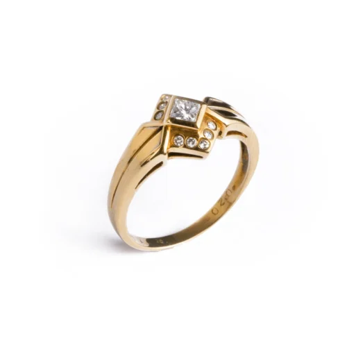 18ct Yellow Gold Diamond Ring Q1188 3 18ct Yellow Gold Diamond Ring Q1188 -Shiny Jewelry Hub Q1188 b