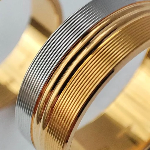 22ct Gold Wedding Band With Diamond Cut And Rhodium Finish LR/GR-8223 -Shiny Jewelry Hub R 822322ct gold wedding band with diamond cut and rhodium finish R 8223 c