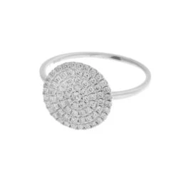 18ct White Gold Diamond Cluster Dress Ring R42753-2 -Shiny Jewelry Hub R42753 2 A