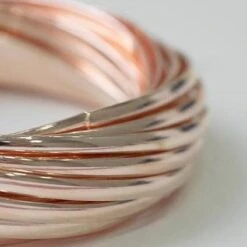 Rose Gold Plated Set Of Fashion Bangles -Shiny Jewelry Hub Rose Gold Plated set of Fashion Bangles 3
