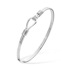 Sterling Silver Knot Link Bangle