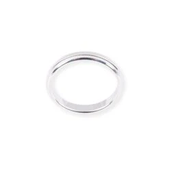 Sterling Silver Millgrain Band Ring - Vintage-Inspired | Size R 7 Sterling Silver Millgrain Band Ring - Vintage-Inspired | Size R -Shiny Jewelry Hub Sterling Silver Millgrain Band Ring Vintage Inspired 1