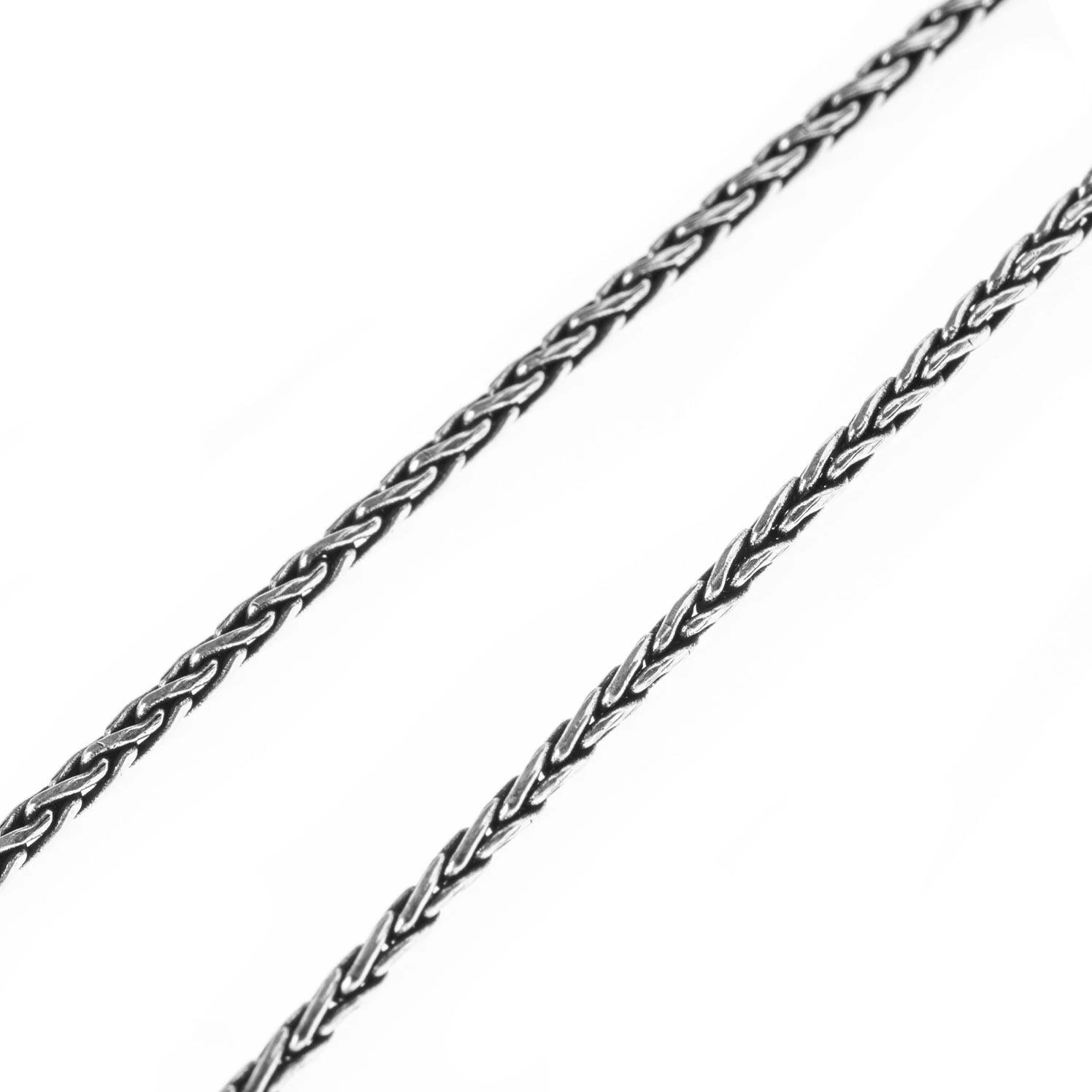 Sterling Silver Spiga Chain With Ring Clasp | Intricate And Durable Design 1 Sterling Silver Spiga Chain With Ring Clasp | Intricate And Durable Design