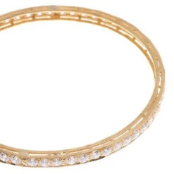 Stone Set 22ct Gold & Cubic Zirconia Bangle - Perfect Gift: Gold & Zirconia 7 Stone Set 22ct Gold & Cubic Zirconia Bangle - Perfect Gift: Gold & Zirconia -Shiny Jewelry Hub Stone Set 22ct Gold Cubic Zirconia Bangle Perfect Gift Gold Zirconia 3