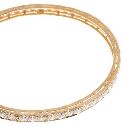Stone Set 22ct Gold & Cubic Zirconia Bangle - Perfect Gift: Gold & Zirconia 4 Stone Set 22ct Gold & Cubic Zirconia Bangle - Perfect Gift: Gold & Zirconia - Image 4