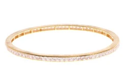 Stone Set 22ct Gold And Cubic Zirconia Bangles