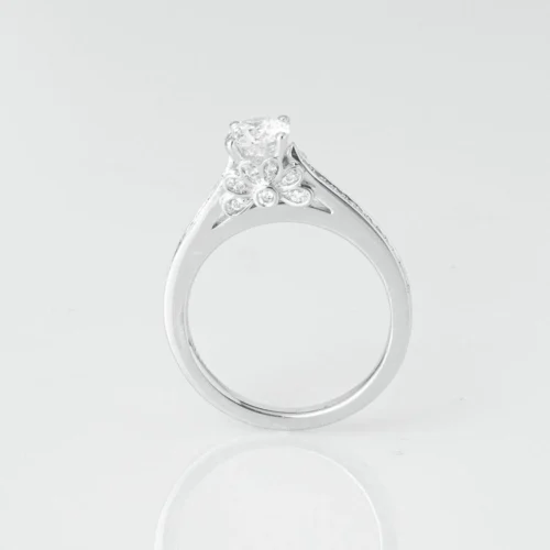 Platinum Diamond Engagement Ring VDRA209SM 5 Platinum Diamond Engagement Ring VDRA209SM -Shiny Jewelry Hub VDRA209SM A