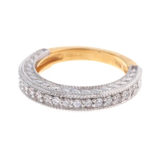 22ct Gold 3/4 Eternity Cubic Zirconia Ring VLR402