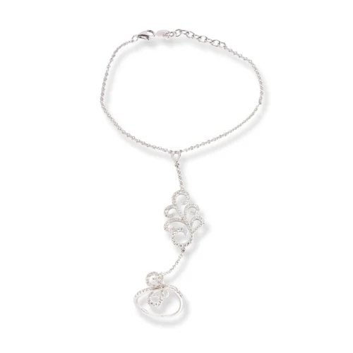 18ct Gold Diamond Poncha With Bracelet & Ring - Diamond Poncha Bracelet Set