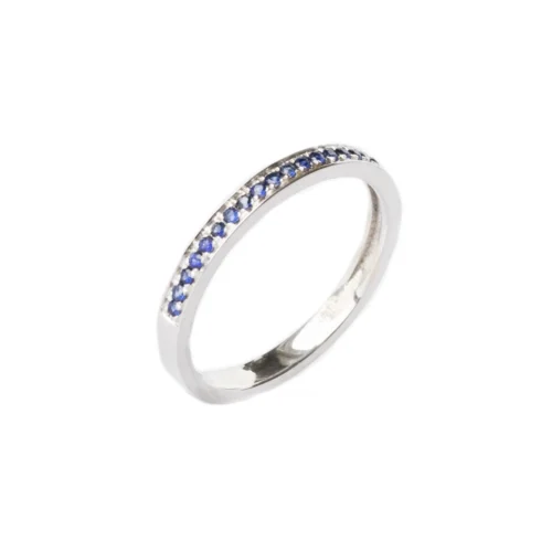 18ct White Gold Blue Sapphire Ring SC00201R-W-S