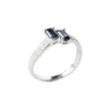 18ct White Gold Diamond & Blue Sapphire Dress Ring ZHF03069R