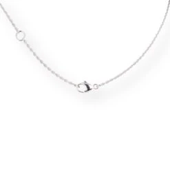 White Gold 18ct Mangal Sutra With Black Beads And Diamond Flower Design -Shiny Jewelry Hub White Gold 18ct Mangal Sutra with Black Beads and Diamond Flower Design 1