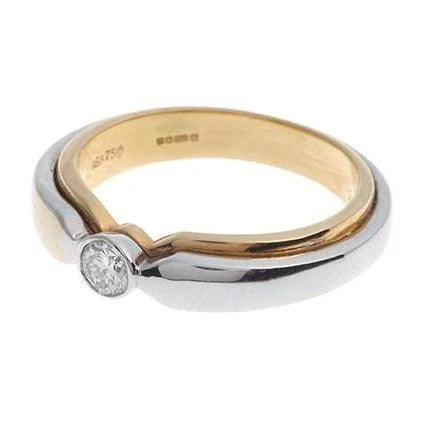 18ct Two Tone Gold Diamond Dress Ring ZY01227 1 18ct Two Tone Gold Diamond Dress Ring ZY01227