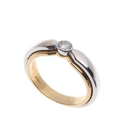 18ct Two Tone Gold Diamond Dress Ring ZY01227 2 18ct Two Tone Gold Diamond Dress Ring ZY01227 - Image 2
