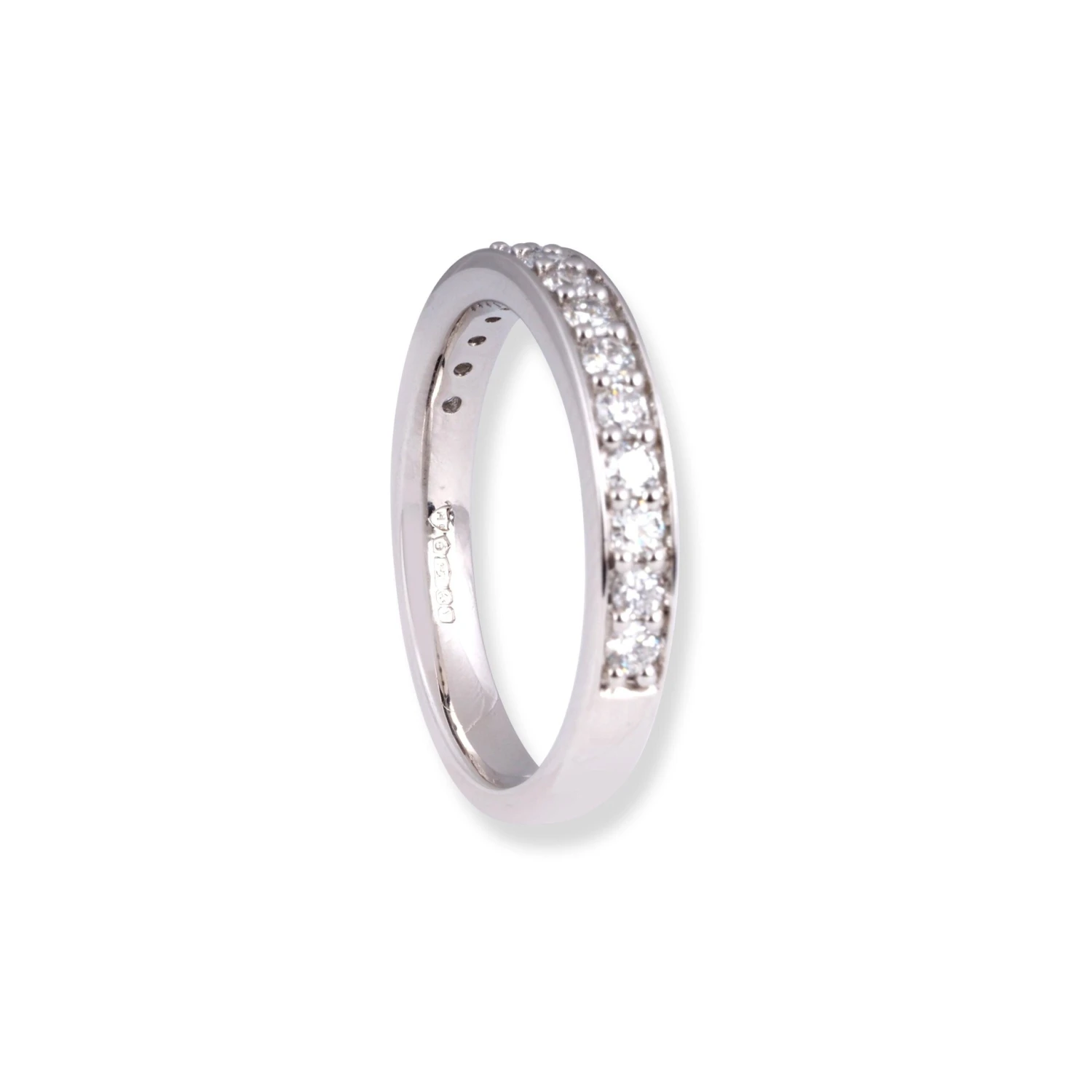 Platinum Diamond Half Eternity Ring LR-7058 4 Platinum Diamond Half Eternity Ring LR-7058 - Image 4