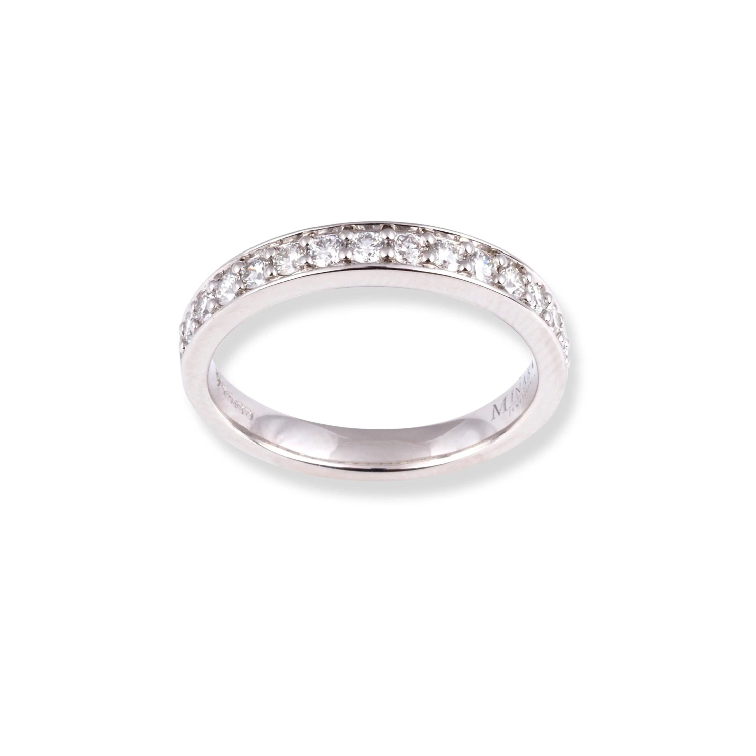 Platinum Diamond Half Eternity Ring LR-7058 3 Platinum Diamond Half Eternity Ring LR-7058 - Image 3