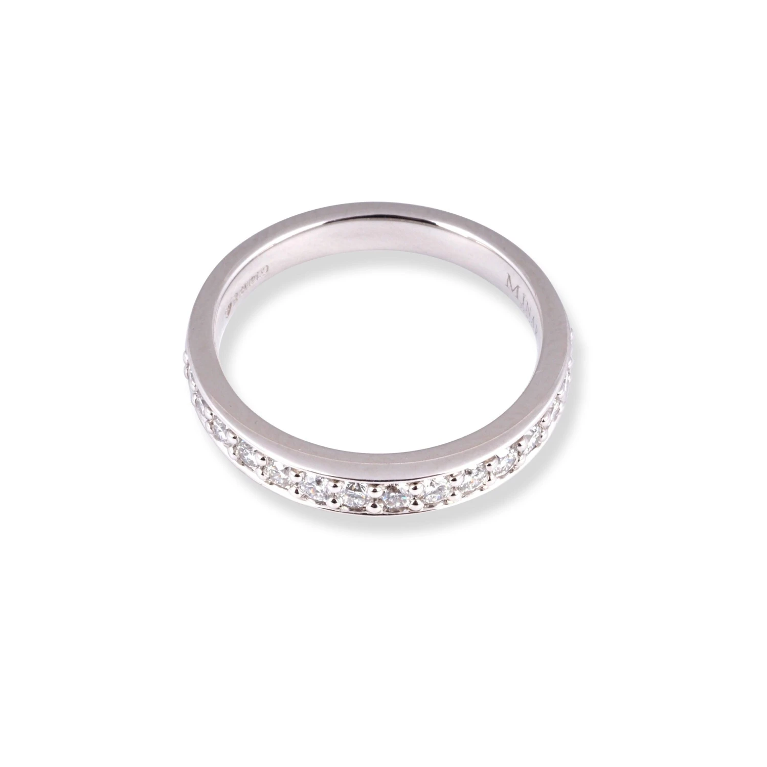 Platinum Diamond Half Eternity Ring LR-7058 2 Platinum Diamond Half Eternity Ring LR-7058 - Image 2