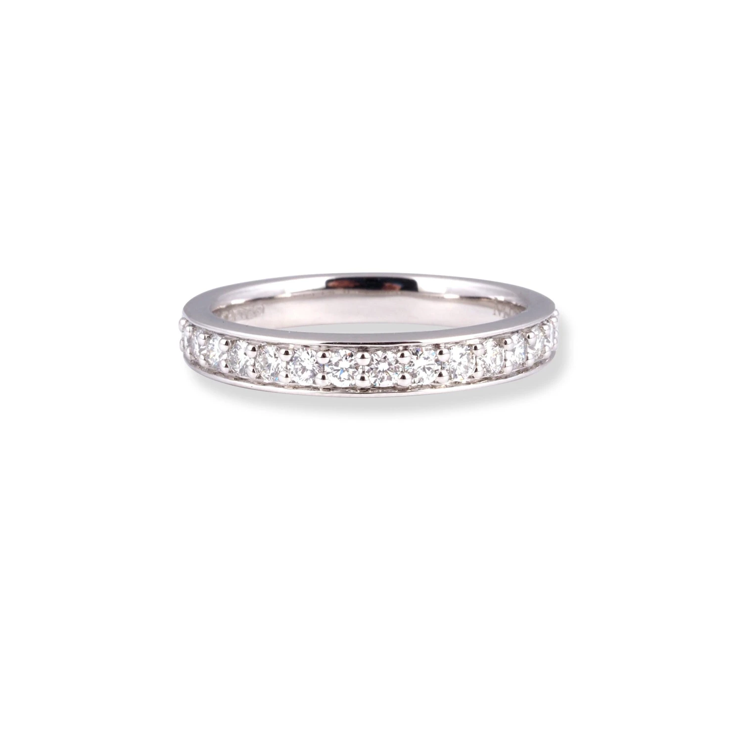 Platinum Diamond Half Eternity Ring LR-7058 1 Platinum Diamond Half Eternity Ring LR-7058
