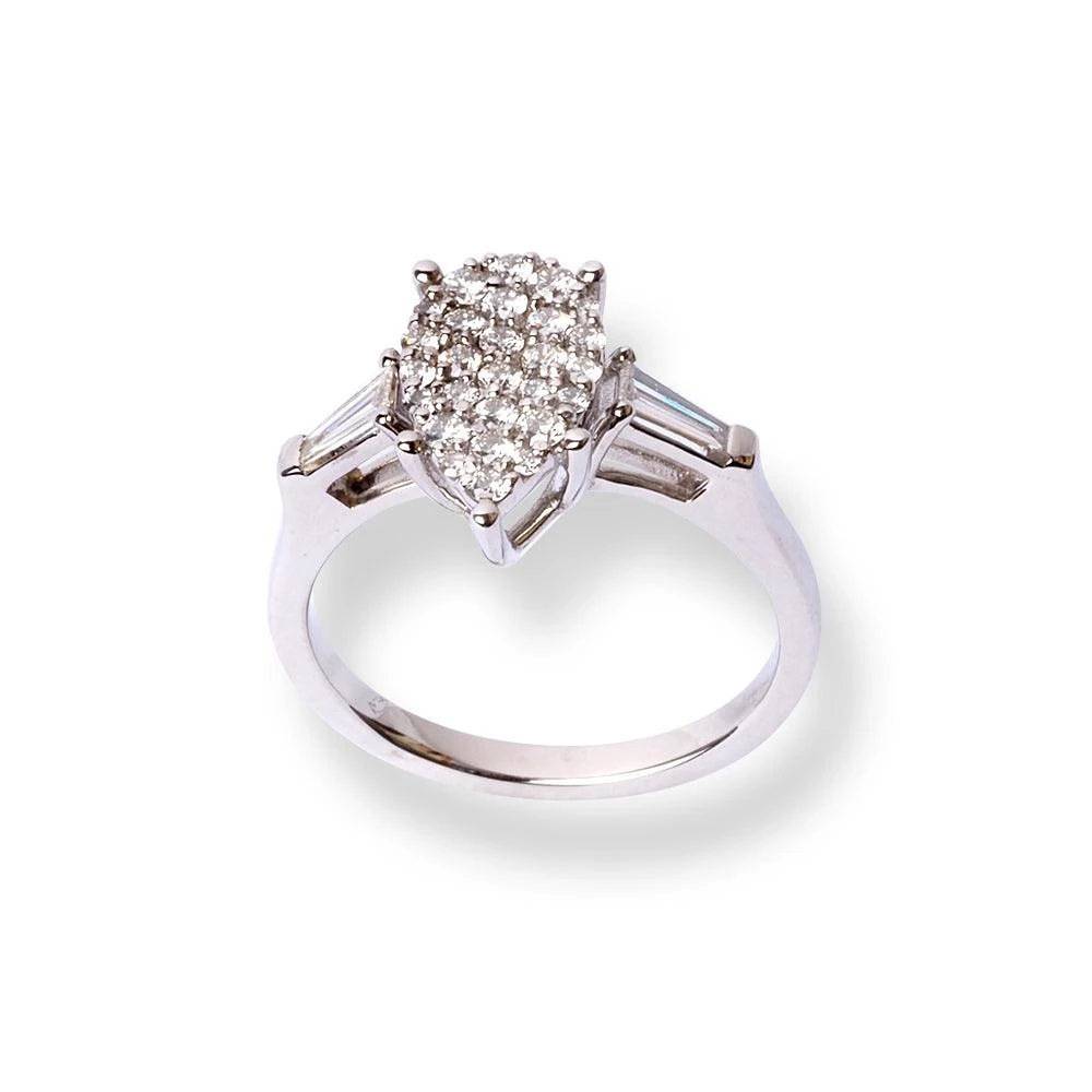 Platinum Diamond Ring In Cluster Design LR-6724 2 Platinum Diamond Ring In Cluster Design LR-6724 - Image 2