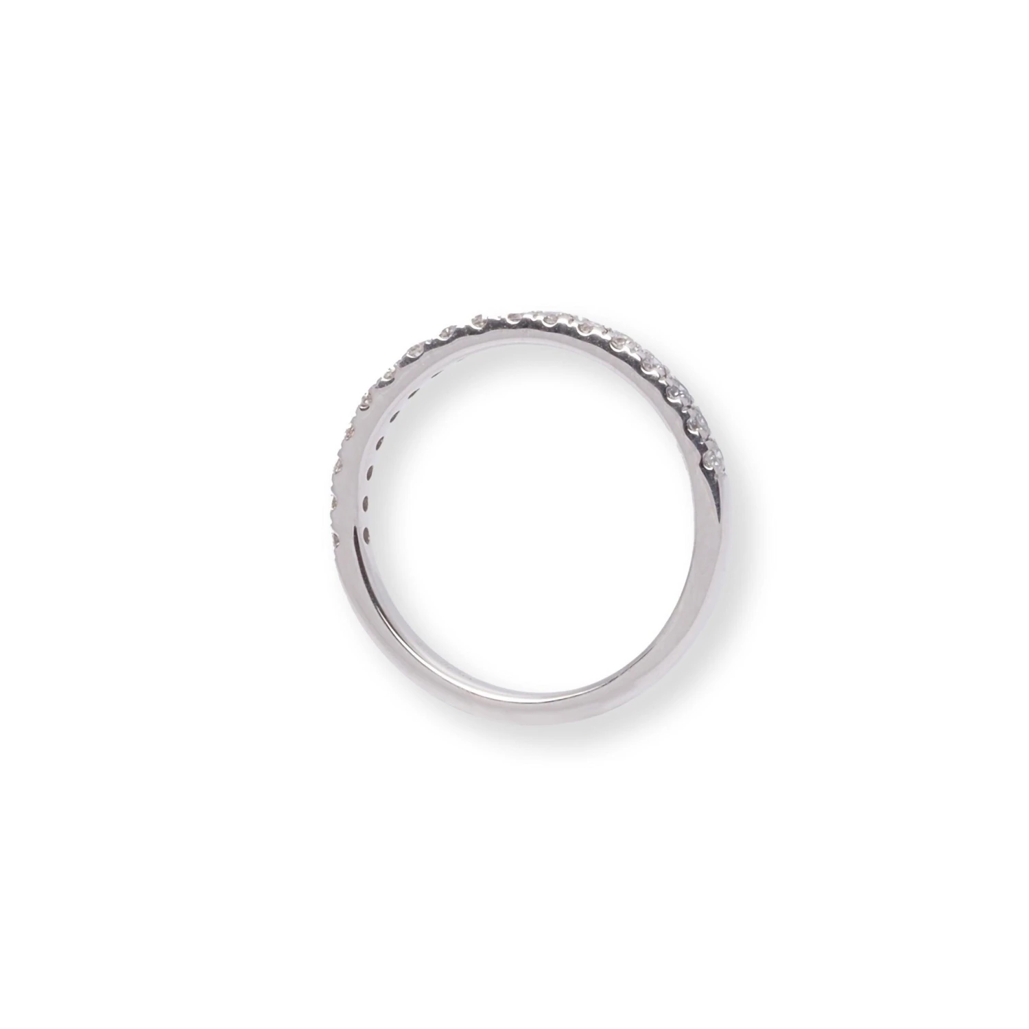 Platinum Half Eternity Diamond Ring LR-6701 3 Platinum Half Eternity Diamond Ring LR-6701 - Image 3