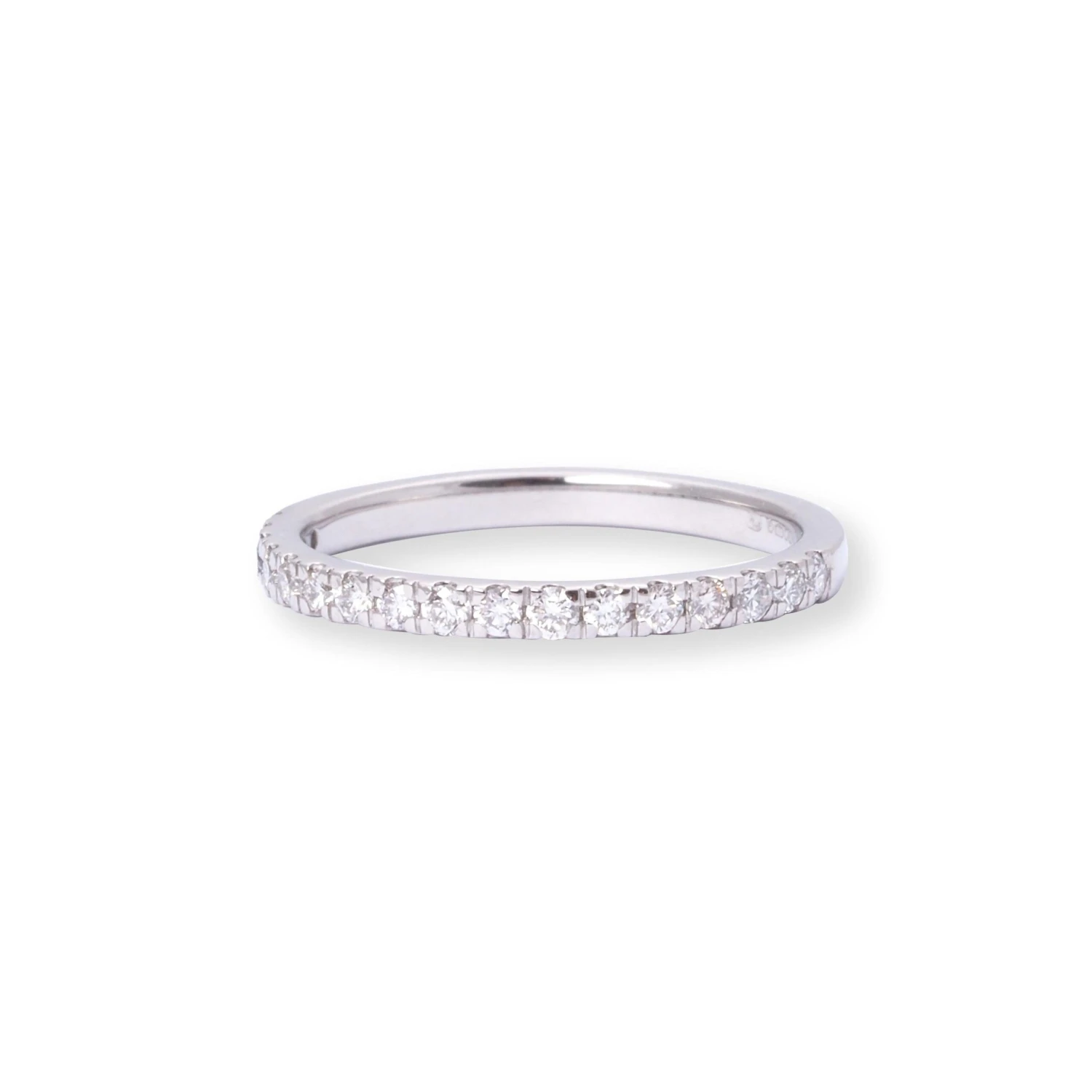 Platinum Half Eternity Diamond Ring LR-6701 1 Platinum Half Eternity Diamond Ring LR-6701