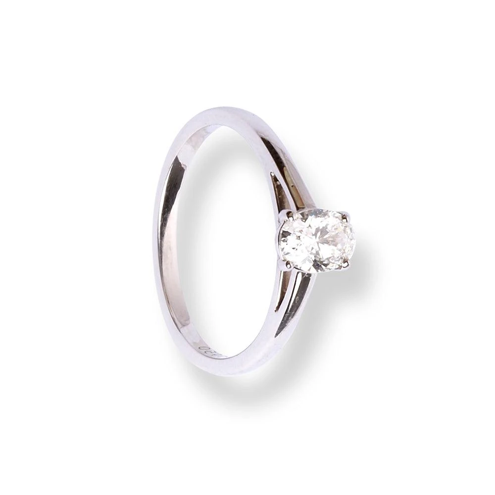 Platinum Solitaire Oval Brilliant Diamond Engagement Ring LR-6720 3 Platinum Solitaire Oval Brilliant Diamond Engagement Ring LR-6720 - Image 3