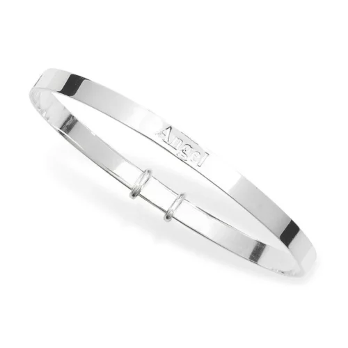 Sterling Silver Children's Angel Bangle - Child's Guardian Bangle